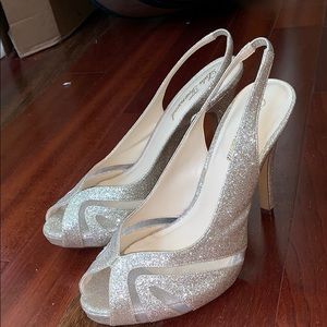 Lulu Townsend Sparkle Heels in Champagne